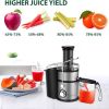 KOIOS Centrifugal Juicer Machines; Juice Extractor with Extra Large 3inch Feed Chute; JE-70 Black