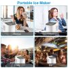 Electric Countertop Ice Maker with Ice Scoop Basket Self-cleaning Max 33LBS/24Hrs Ice Making Machine Bullet Ice Machine for Home Kitchen Office Party