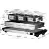 Electric Buffet Server and Food Warmer Perfect for Different Occasions, Silver