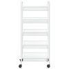 5-Tier Kitchen Trolley White 18.1"x10.2"x41.3" Iron