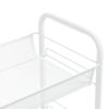 4-Tier Kitchen Trolley White 18.1"x10.2"x33.5" Iron