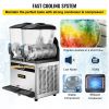 VEVOR Margarita Machine, 15Lx2 Tank Commercial Slushy Machine, Slushie Machine 1000W, Commercial Margarita Maker, Smoothie Frozen Drink Maker for Supe