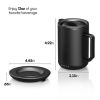 ionMug & Charging Coaster, 12oz. Stainless Steel Self Heating Coffee Mug with Lid, 3.5" x 3.5" x 5"