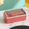 Portable Hermetic Grid Lunch Box School Children Student Bento Box With Fork Spoon Leakproof Microwavable Prevent Odor School