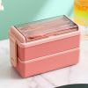 Portable Hermetic Grid Lunch Box School Children Student Bento Box With Fork Spoon Leakproof Microwavable Prevent Odor School