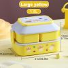 Portable Cute Lunch Box School Kids Plastic Picnic Bento Box Microwave Food Box With Spoon Fork Compartments Storage Containers