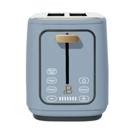 2 Slice Toaster with Touch-Activated Display, Black Sesame by Drew Barrymore (Color: Cornflower Blue)