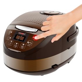 5 Core Asian Rice Cooker ‚Ä¢ Large Rice Maker ‚Ä¢ w 15 Preset ‚Ä¢ Large Touch Screen ‚Ä¢ Nonstick Inner Pot ‚Ä¢ 21 Cups Capacity - RC 0502 (Color: Brown)