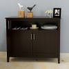 Free shipping Kitchen Storage Sideboard Dining Buffet Server Cabinet Cupboard; Free Standing Storage Chest with 2 Level Cabinets and Open Shelf; Adjus