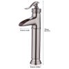 Farmhouse Waterfall Bathroom Faucet for Vessel Sink Single Hole Bowl Mixer Tap, brass materil