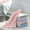 30x30cm 5/10PCS Kitchen Scouring Pad Towel Dishcloth Household Rags Gadget Microfiber Non-stick Oil Table Cleaning Cloth Wipe