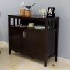 Free shipping Kitchen Storage Sideboard Dining Buffet Server Cabinet Cupboard; Free Standing Storage Chest with 2 Level Cabinets and Open Shelf; Adjus