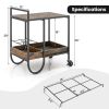 Mobile Bar Cart on Wheels Kitchen Island Cart