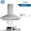 30 inch Wall Mounted Kitchen Range Hood Stainless Steel 450 CFM Vent LED Lamp 3-Speed New