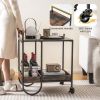 Mobile Bar Cart on Wheels Kitchen Island Cart